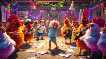 Kids partying on christmas