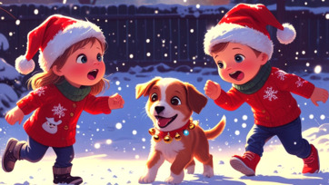 Kids playing on Christmas