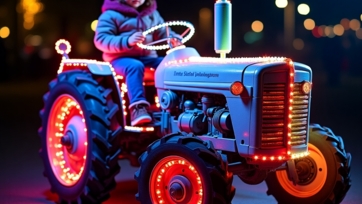 Christmas tractor kids learning
